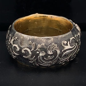 Antique Style Custom Made 3D Family Crest Monogram Wedding Ring