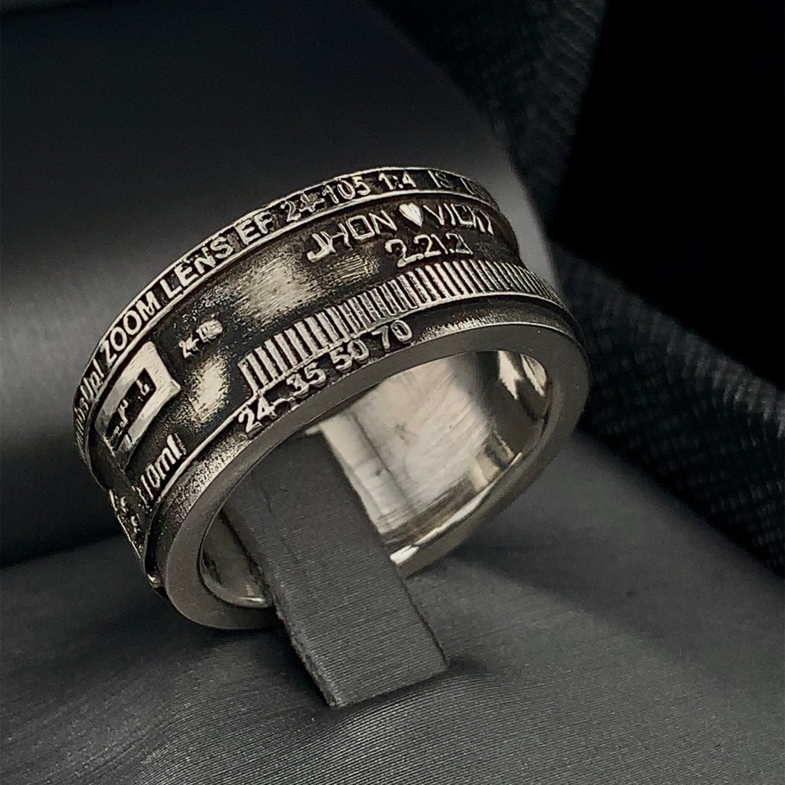 Silver Wedding Band, Camera Lens Ring, Handmade Ring, Personalized Ring, Unique Wedding Band, Mens Silver Ring, Custom Made Ring