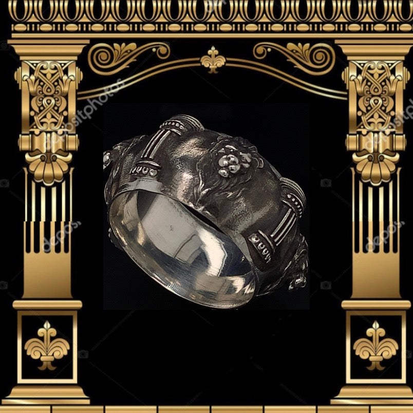 Mens Wedding Ring, Handmade Ring, Lion Head Silver Ring,11mm,Mens Wedding Band, Unique Silver Ring, Anniversary Ring, Custom Engraved