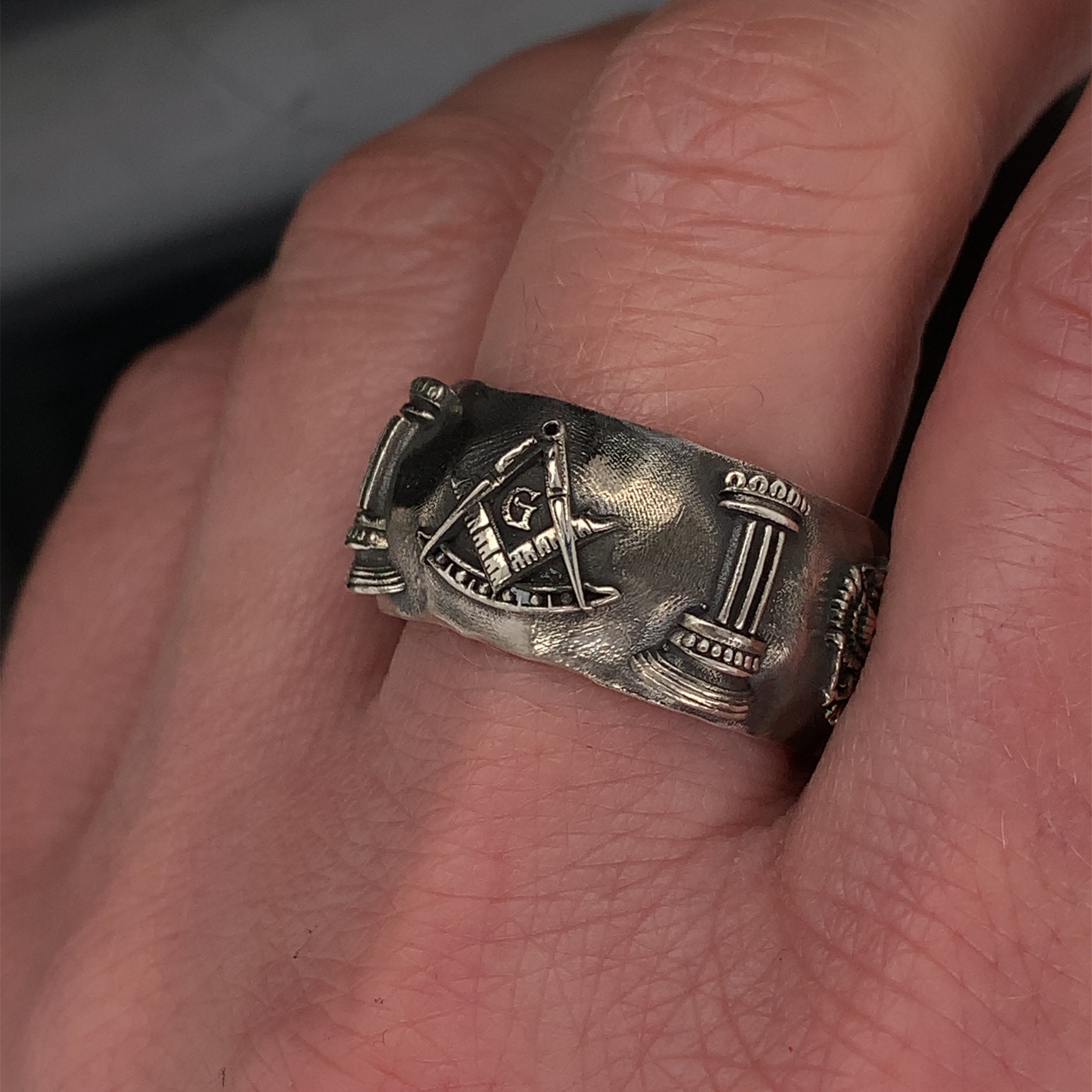 Gothic Holy Bible Freemason Masonic Faith Christian Bishops Sterling Silver  Ring - Custom Your Jewelry On Online
