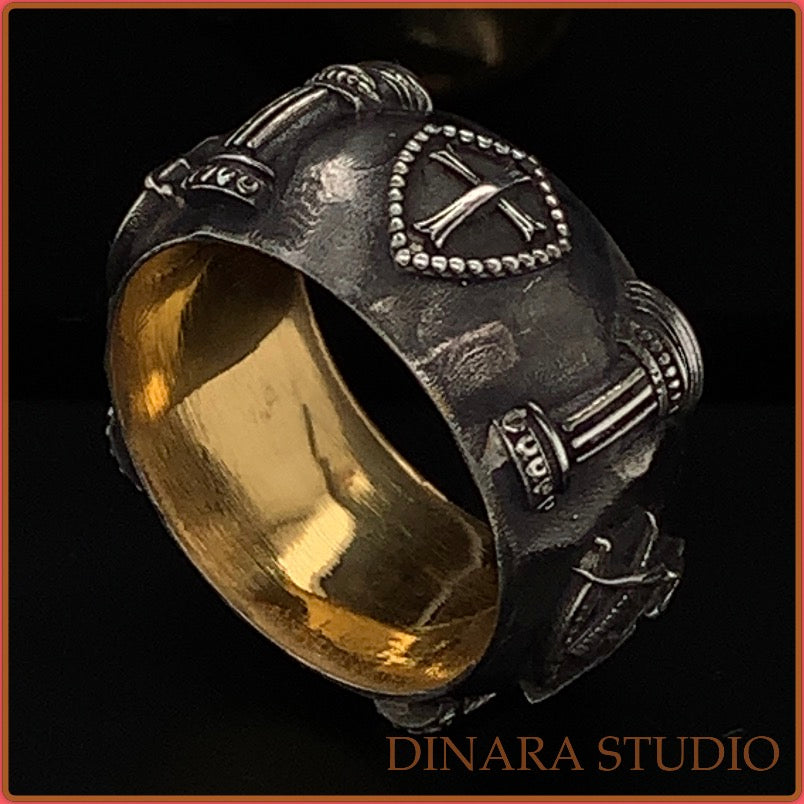 Knights templar hot sale ring gold