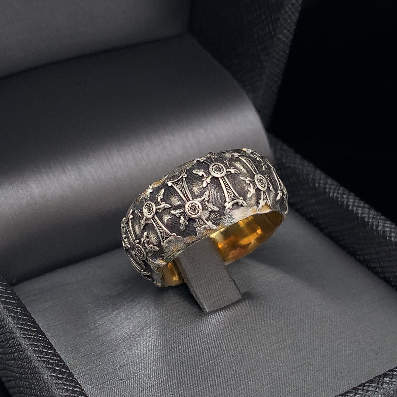 Celtic Cross Ring, Unique Cross Ring, Silver Cross Ring, Silver Wedding Ring, Cross Wedding Ring, Mens Wedding Band, Mens Promise Ring