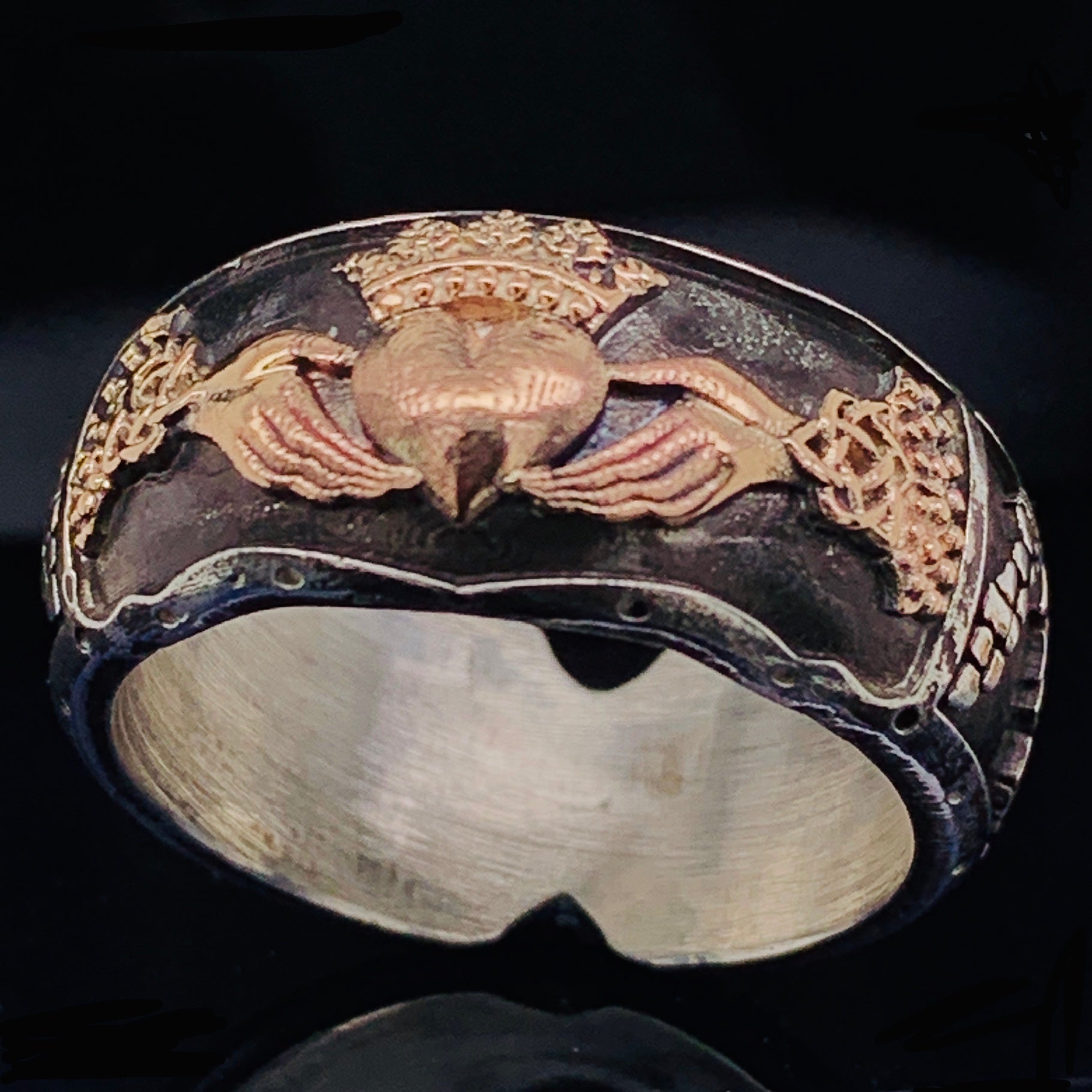 Wedding Ring Mens Rose Gold Claddagh Ring Gold Claddagh Ring For